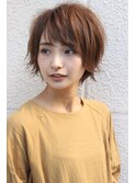 大人可愛いニュアンスショートスタイル ショートボブ
