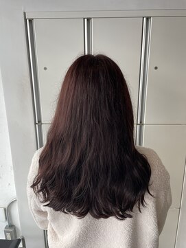 ピンクブラウンで上品ロングにチェンジ