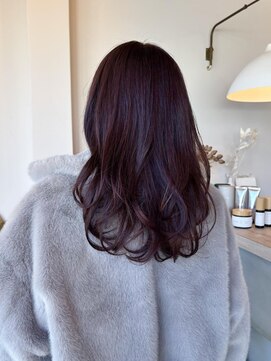 ロングレイヤー/ピンクバイオレットカラー