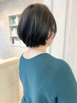 キャアリー(Caary)&nbsp;福山市美容室Caary似合わせカット前下り丸みショートボブ