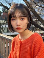 メゾンアクア 表参道(Maison ACQUA) 切りっぱなしボブナチュラルボブミディアム前髪縮毛矯正表参道