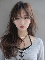 シオン(shion)&nbsp;前髪カット顔周りレイヤーロング韓国ヘア_F1499