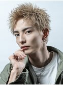 ベリショスパイキーショートべリーショートアップバングメンズ