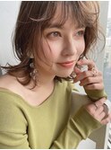 ハイトーンミントベージュカラー×レイヤーウルフスタイル