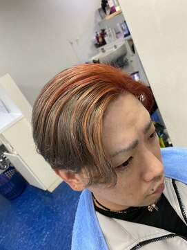 ヘアーシェルターフォーメン(Hair Shelter for men) サイドパートオレンジ