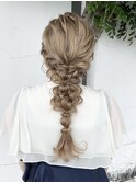 【お呼ばれヘアセット☆☆もこもこ編みおろし☆】