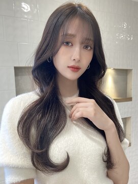 アイヴィ 表参道(IVY) 大人ガーリーロングヘアくびれヘアレイヤーカットグレージュ