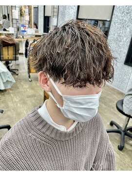 マーレ 宇部高校前店(MARE) 波巻きパーマ×ツーブロックマッシュ/無造作マッシュ