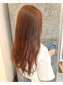 ブリーチなし！明るめオレンジブラウンカラー☆