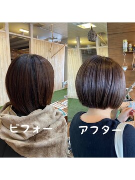 スミカ(sumica) #モカベージュ #ボブ #バッサリ