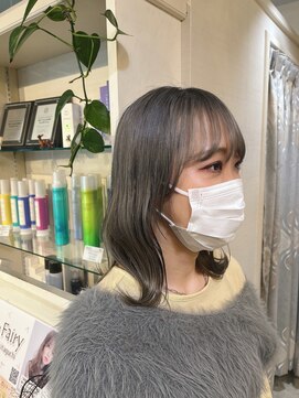 ベビーフェアリー 西宮北口店(Baby Fairy) 1ブリーチで色持ちも◎なグレーカラー