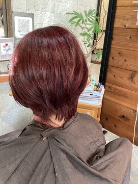 ポルコ(porco.) ブリーチ無し暖色系ボルドーチェリーピンクレッド[porco.]