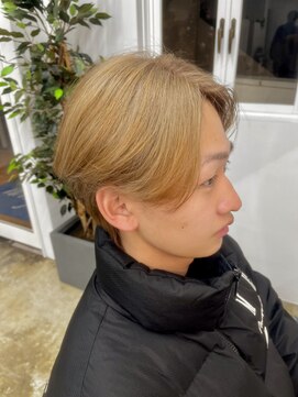 ネイビー(Navy) ニュアンスパーマon抜きっぱなし『ハニーブロンズ』