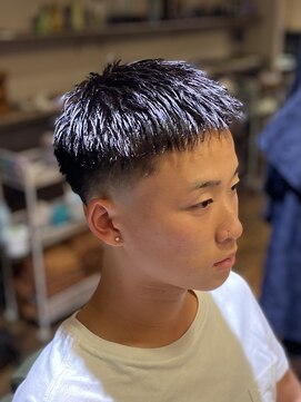 エクファフォーメン(EX-FA FOR MEN) ダークアッシュ/アッシュブラック/カルマパーマ/ベリーショート