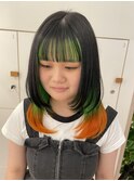 グリーン×オレンジ