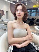 ♪顔周り　レイヤー　ウルフ　韓国ボブ　ボブ　縮毛矯正