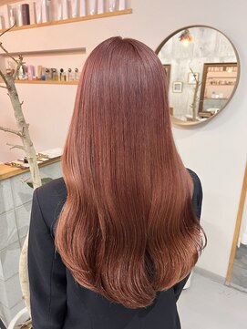 髪屋 紬 ピンクベージュ／くすみピンク／ダブルカラー