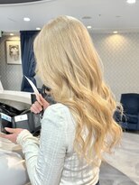 エアー 青山(AIR) ハイトーンカラーブリーチカラーブロンドベージュ