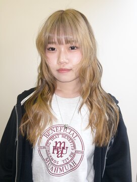 スイ(suii.) ベージュ×ブラウン/セクションデザインカラー