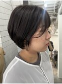 ショートボブ×アッシュカラー