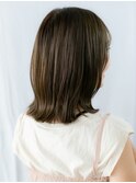 顔周りレイヤーナチュラルブラウンミディアム//北浦和20代30代