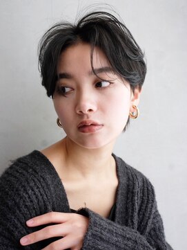 アルバム 銀座(ALBUM GINZA) ショート前髪カット暗めカラーおくれ毛_F30338