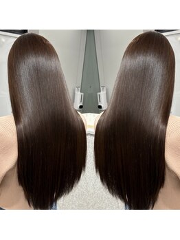 フォルテ ティアラ 横浜店(FORTE TIARA)の写真/縮毛矯正+髪質改善パールプラチナトリートメントで美人ストレートに♪[横浜/髪質改善/デザインカラー]