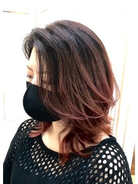 ヘアカフェ コトノハ(hair cafe Kotonoha) 【コトノハ】チェリカラーインナーカラー長崎大人カラー秋カラー