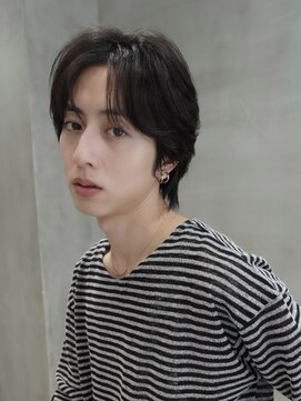 バイフィフス 原宿/表参道(by fifth) 原宿フェザーパーマ大人メンズカットセンターパートウルフ30代