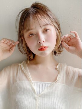 レア 表参道(L'ea) 黒髪クラゲヘアーオリーブグレー小顔ココアベージュ