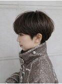 柔らかグレージュショート