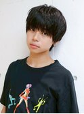 ブルーブラックフェザーパーマサーフカール_ba560762