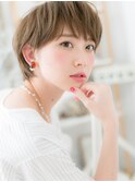 ★大人可愛いアッシュブラウン小顔ショート20代30代40代★6