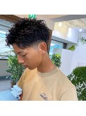 アップバングツイストパーマ