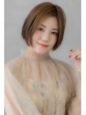カシスブラウン小顔前下がりボブショートY戸田公園20代30代40代