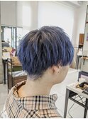 ブリーチカラー ブルー ハイトーン