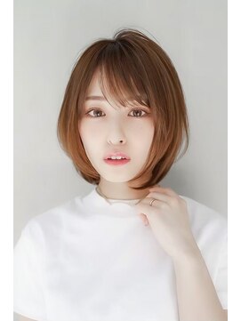 ギークス(GEEKS) 【GEEKS渋谷】ボブウルフ/オレンジベージュ/秋カラー/イメチェン