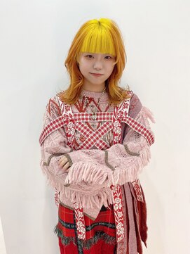 ギグスダブル 栄店(gigs double) シャドウルーツ＆バングカラー/イエローオレンジ