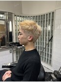 メンズカットマッシュパーマカルマパーマフェードツーブロック
