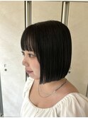 パッっとボブ×縮毛矯正