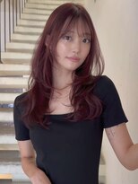 アクシス 栄店3F(`AXIS) AXIS北野　ルビーブラウンレイヤー　前髪