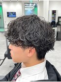 guest snap　ショートマッシュウルフ×波巻きパーマ