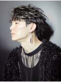 フェザーパーマ×フェザーショートウルフ×センターパートメンズ