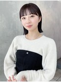 ミディアムボブ前髪カット美髪_F70024