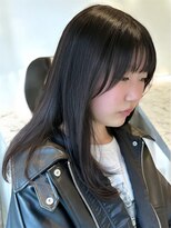 シエル バイ ケンジ 登戸 生田(CIEL by KENJE)&nbsp;ダークブラウン就活カラー暗髪韓国ヘア顔周りカット小顔