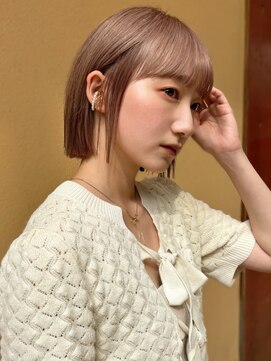 サロウィン 熊本上通り店(SALOWIN) 熊本　タッセルボブ　韓国風　ミルクティーベージュ　Arisa.