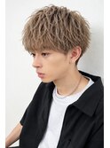 ツーブロックブリーチダブルカラーメンズカットメンズショート