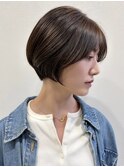 [横浜駅/ショートボブ/ショートカット/顔周りレイヤー］