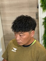 デルフィーノ ヘアーパフォーム(delfino hair perform)&nbsp;仙台泉中央ツイスパベリーショート短髪メンズパーマ人気スタイル