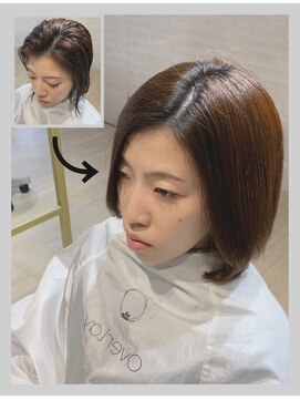 オーバーレイ(Overlay) 自然に仕上がる縮毛矯正【施術例】〔自由が丘〕〔縮毛矯正〕